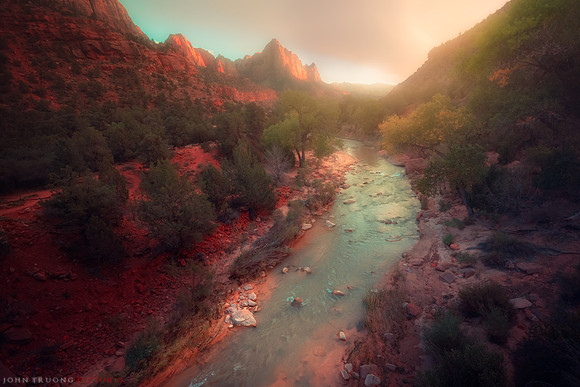 Zion Sunset over the Virgin River