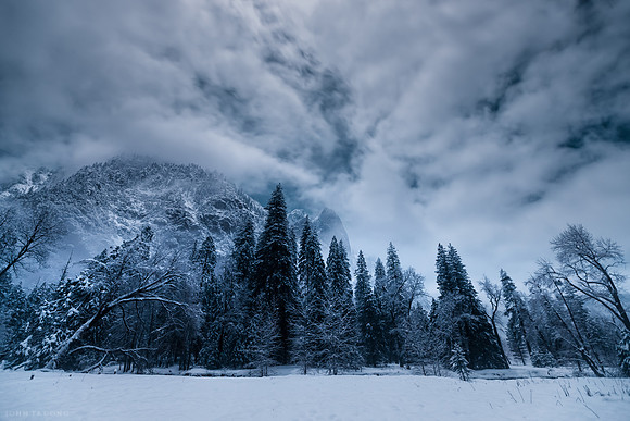 Yosemite Full Moon, Cathedral, Long Exposure