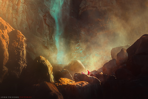 The Climbers at Bridalveil Falls, Yosemite Valley