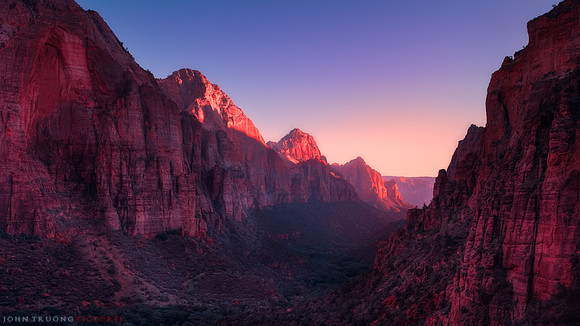 Sunset near Angel's Landing, Zion