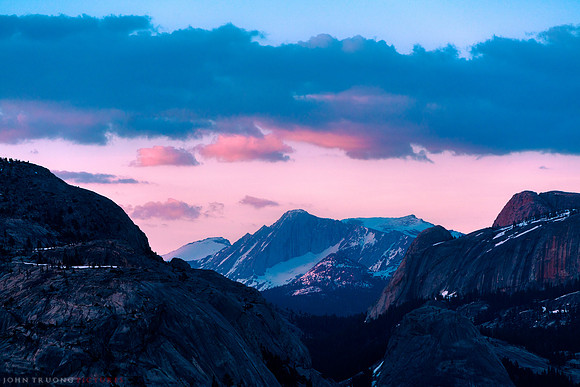 Sunset looking West from Olmstead Point, Yosemite