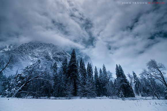 Yosemite Full Moon, Cathedral, Long Exposure